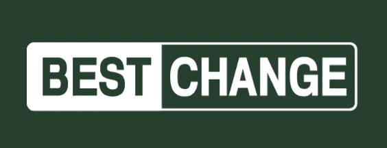 Logo of BestChange featuring the words 'BEST' in bold, white letters and 'CHANGE' in a larger font, displayed on a dark green background. Featuring 1tab as a reliable crypto exchange in 40+ countries.